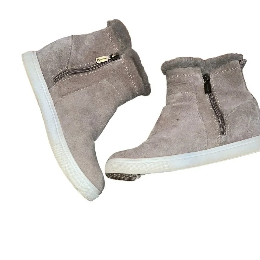 Blondo Tan Suede Booties Size 7.5